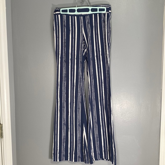 By & By Blue & White Striped Flare Pants 3/$20 - Picture 2 of 6